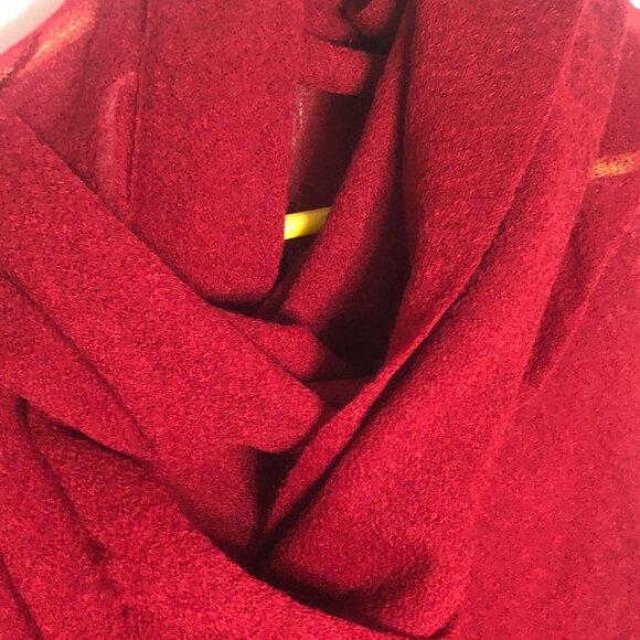 Vintage Dana Buchman Mohair wool sleeved shawl Red XS/S - Picture 8 of 9